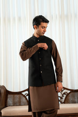 Black Waistcoat W-2028