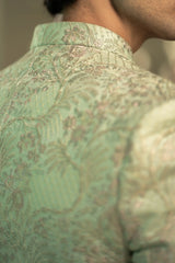 Mint Green Embroidered Prince Coat PC-569