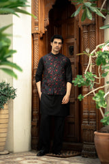 Multi-Color Embroidered Waistcoat W-2859