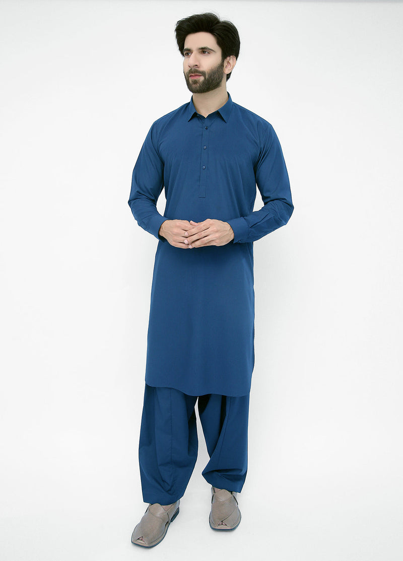 Light Navy Blue Men's Shalwar Kameez