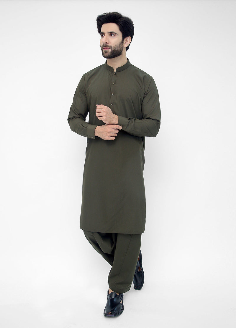 Mehndi Green Men's shalwar kameez