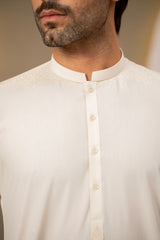 White Embroidered Kurta Trouser C-010219