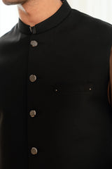 Black Suiting Waistcoat WS-20010