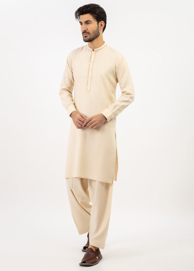 Men's Fawn Shalwar Kameez