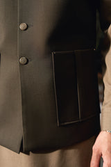 Wood Brown Waistcoat Suit WS-20011